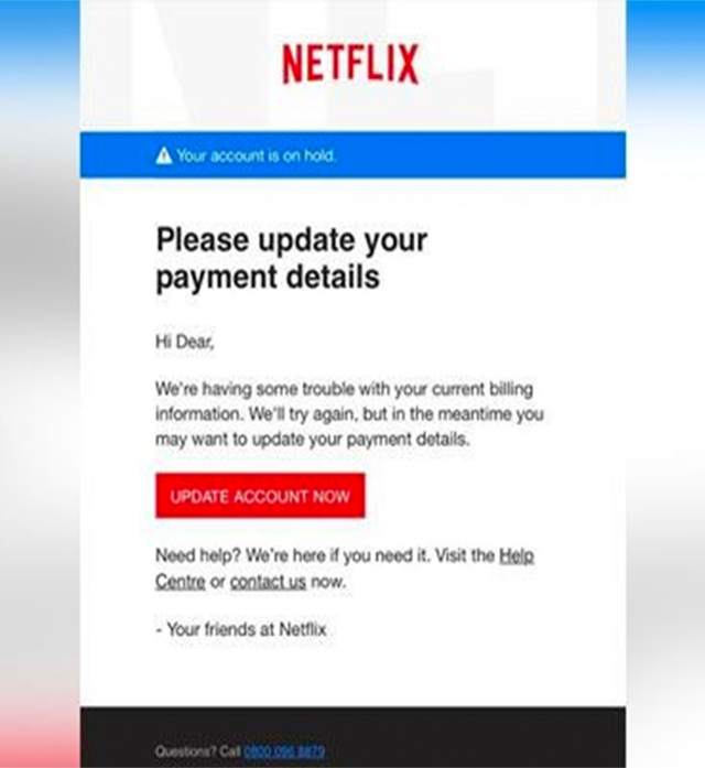 Scam Email Showing Email Spoofing