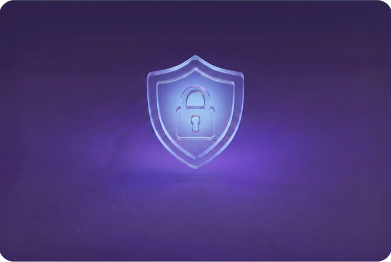 Lock on shield graphic